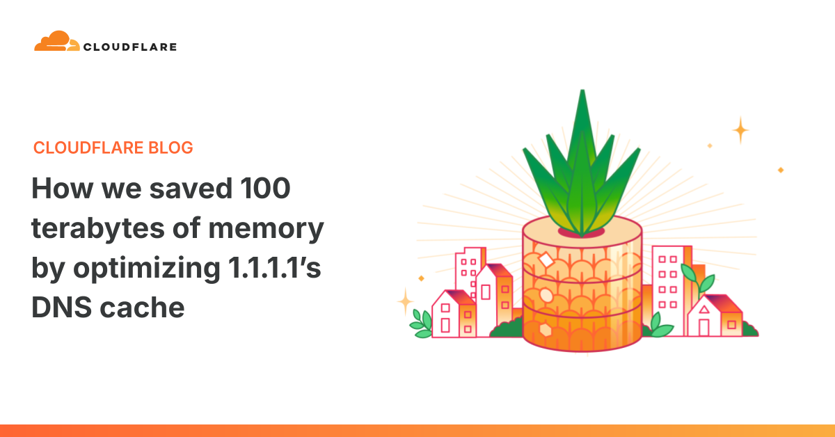 How we saved 100 terabytes of memory by optimizing 1.1.1.1’s DNS cache