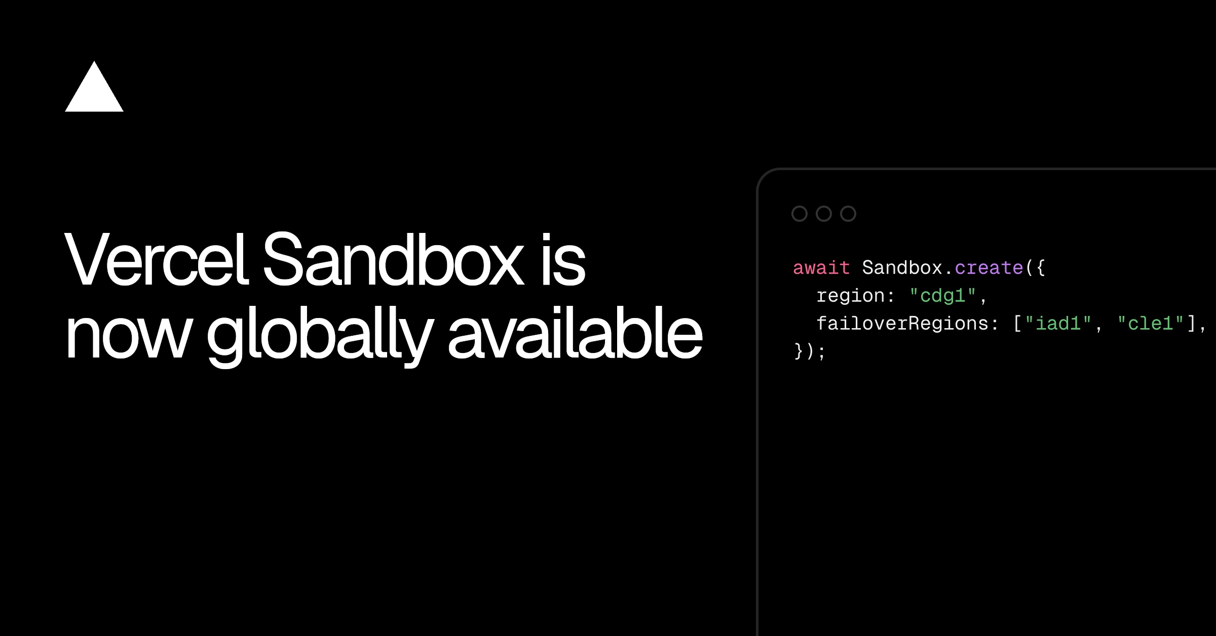 Vercel、AI実行環境Sandboxのグローバル展開を開始し4リージョンを選択可能に