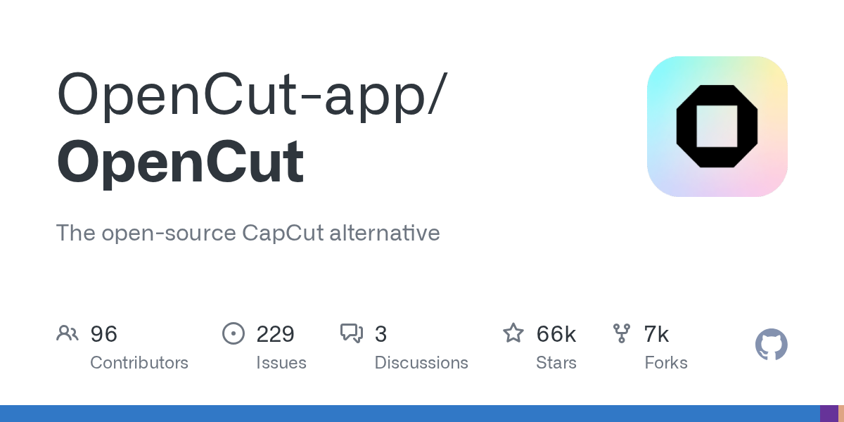 オープンソースの動画編集ソフト OpenCut が GitHub で急浮上、フルリライト版の開発を開始
