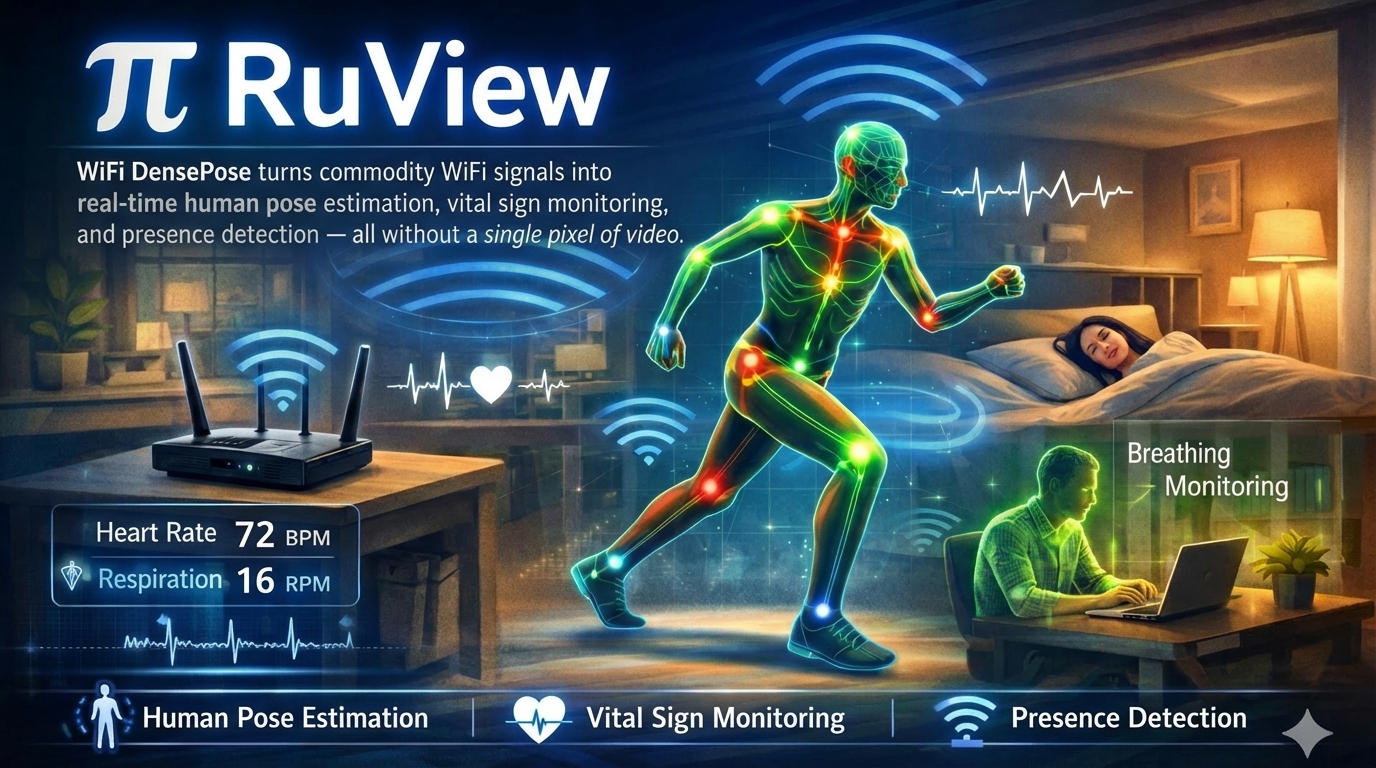 ruvnet/RuView が GitHub Trending で急浮上、Star ruvnet / RuView π RuView turns commodity WiFi signals into real-time spatial…