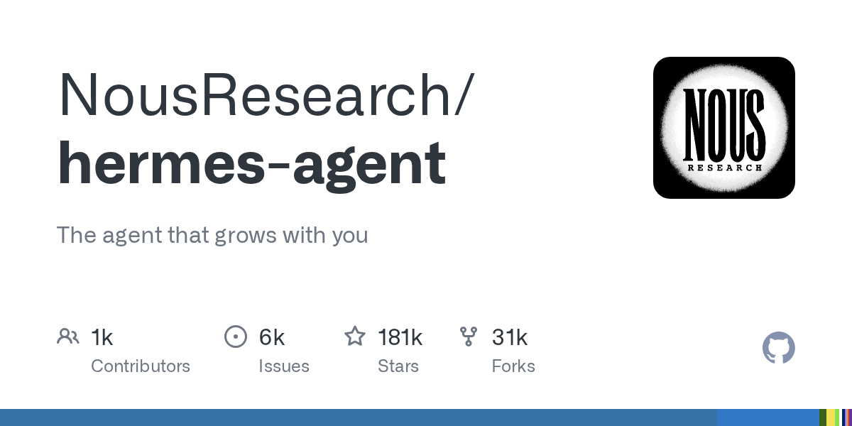 Nous Research、自己学習ループを搭載したAIエージェント「hermes-agent」を公開