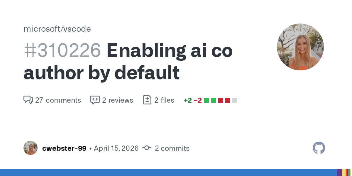 VS Code inserting 'Co-Authored-by Copilot' into commits regardless of usage