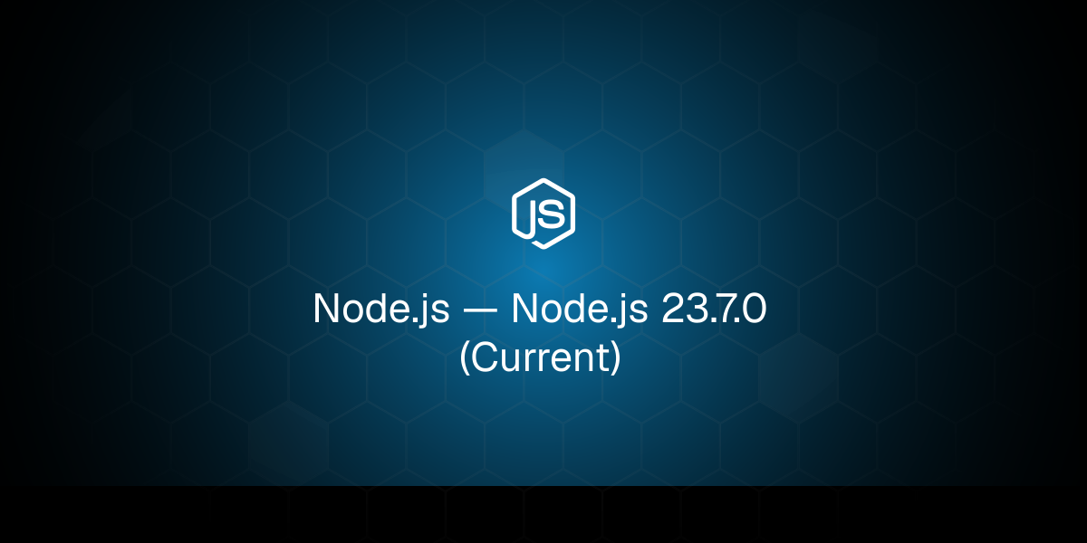 Node.js 23.7.0がリリース、SQLite Wasmの試験的導入とmodule.registerの同期実行に対応