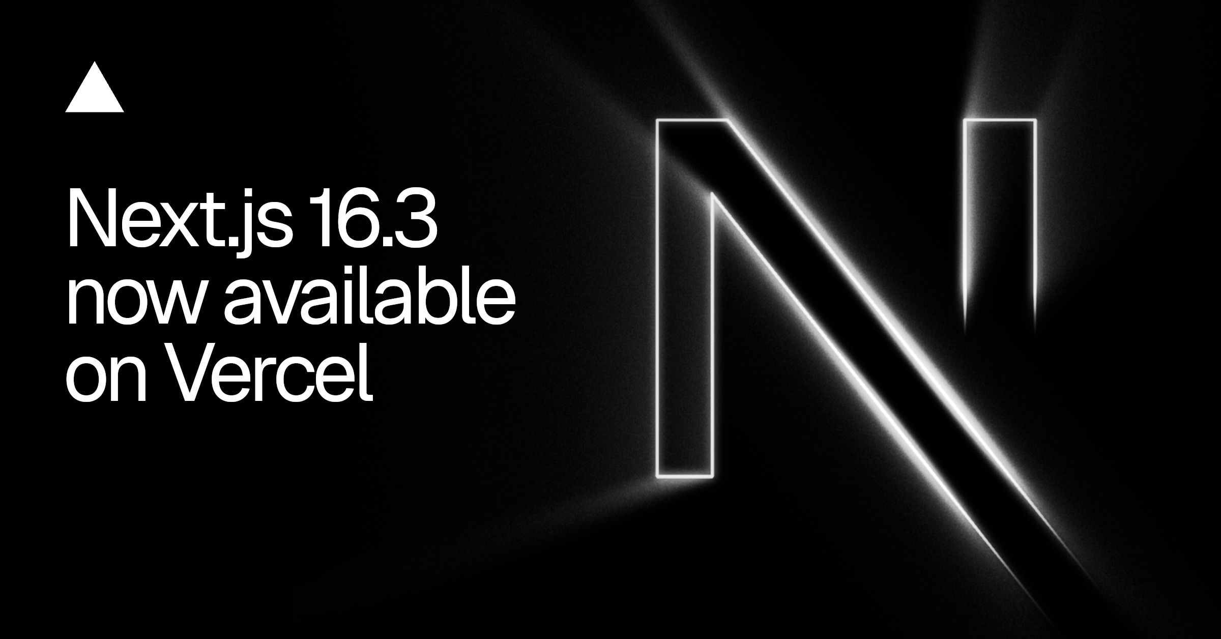 Vercel supports Next.js 16.3